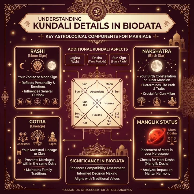 Kundali Details in Marriage Biodata