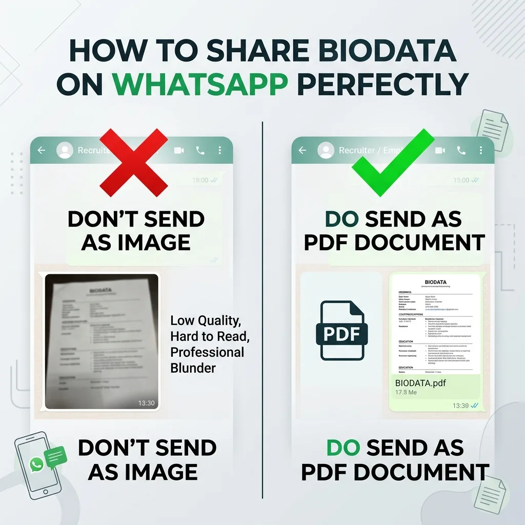 How to Share Biodata on WhatsApp: PDF vs Image Comparison