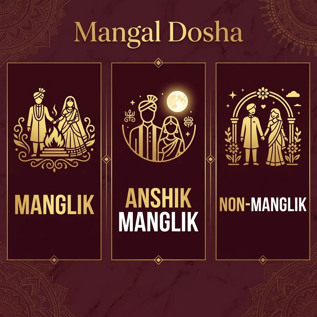 Mangal Dosha in Matchmaking: Manglik, Anshik Manglik, and Non-Manglik